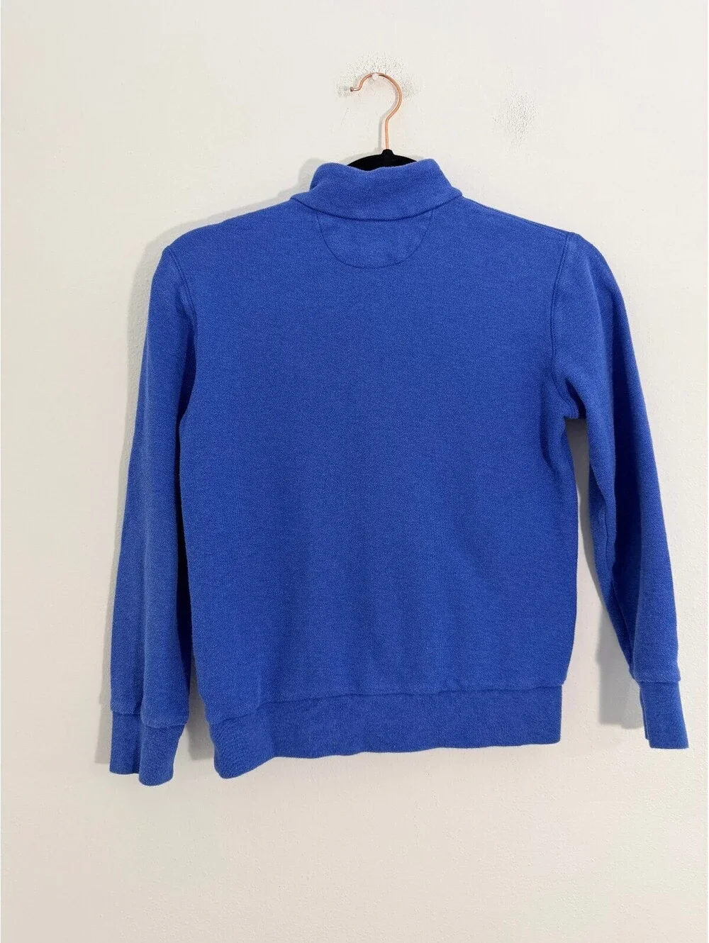 Polo Ralph Lauren Boys M 10-12 Royal Blue Cotton Quarter Zip Pullover